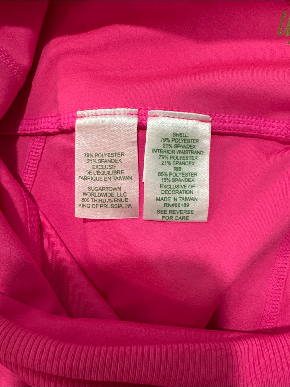 NWOT Lilly Pulitzer Neon Pink High-Waist Leggings with Side Pockets Size Small - Picture 6 of 6